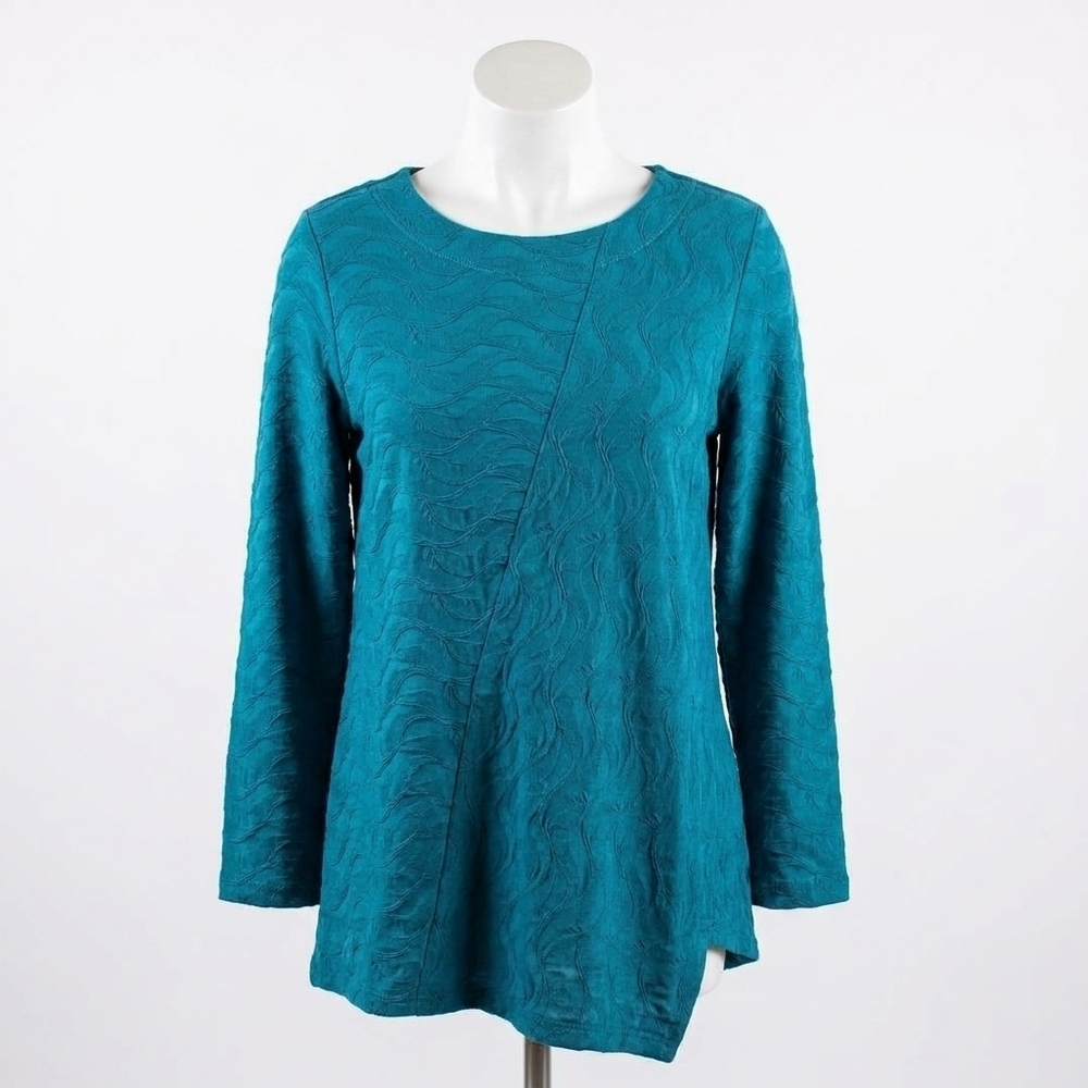 NEW HABITAT waterfall tunic top in teal